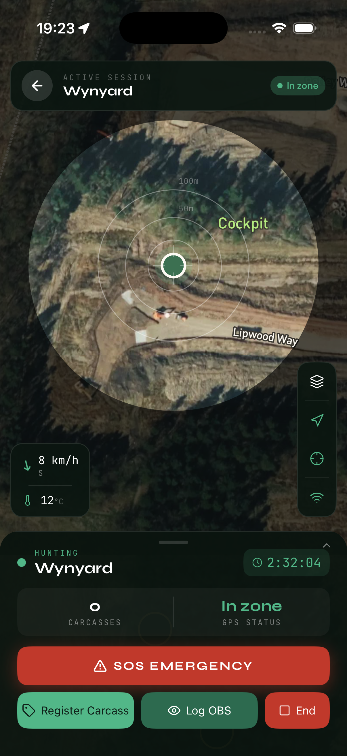 Active session map
